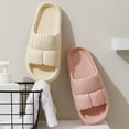 thumbnail image 1 of Pink Season 1 Pair Flip Flops Soft Sole Anti-slip Flat Heel Thick Platform Quick Dry Daily Wear Summer Women Super Light Cloud Slippers Home Supplies, 1 of 8