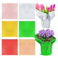 Flower Put Texture Pink Season 10 Pcs Foil Wrap for Potted Plant, 19.7×19.7 Inch Floral ...