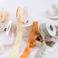 thumbnail image 1 of Pink Season 2.5/4cm Gift Packing Ribbon Ruffle Wavy Edges Textured Overlock Soft Pure Color Bouquet Wrapping Ribbon Valentine's Day Supplies, 1 of 8