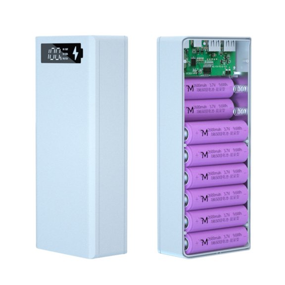 Pink Season Battery Charger Case Detachable Design 5 Interfaces LCD Rechargeable Multifunctional 15W Fast Charging Easy to Carry Battery Charge Storage Box Phone Accessories