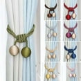 thumbnail image 1 of Pink Season Curtain Holder Firmly Fixed Punch-free Convenient All-match Creative Decorative Fabric Hanging Ball Curtain Strap Living Room Accessories, 1 of 8