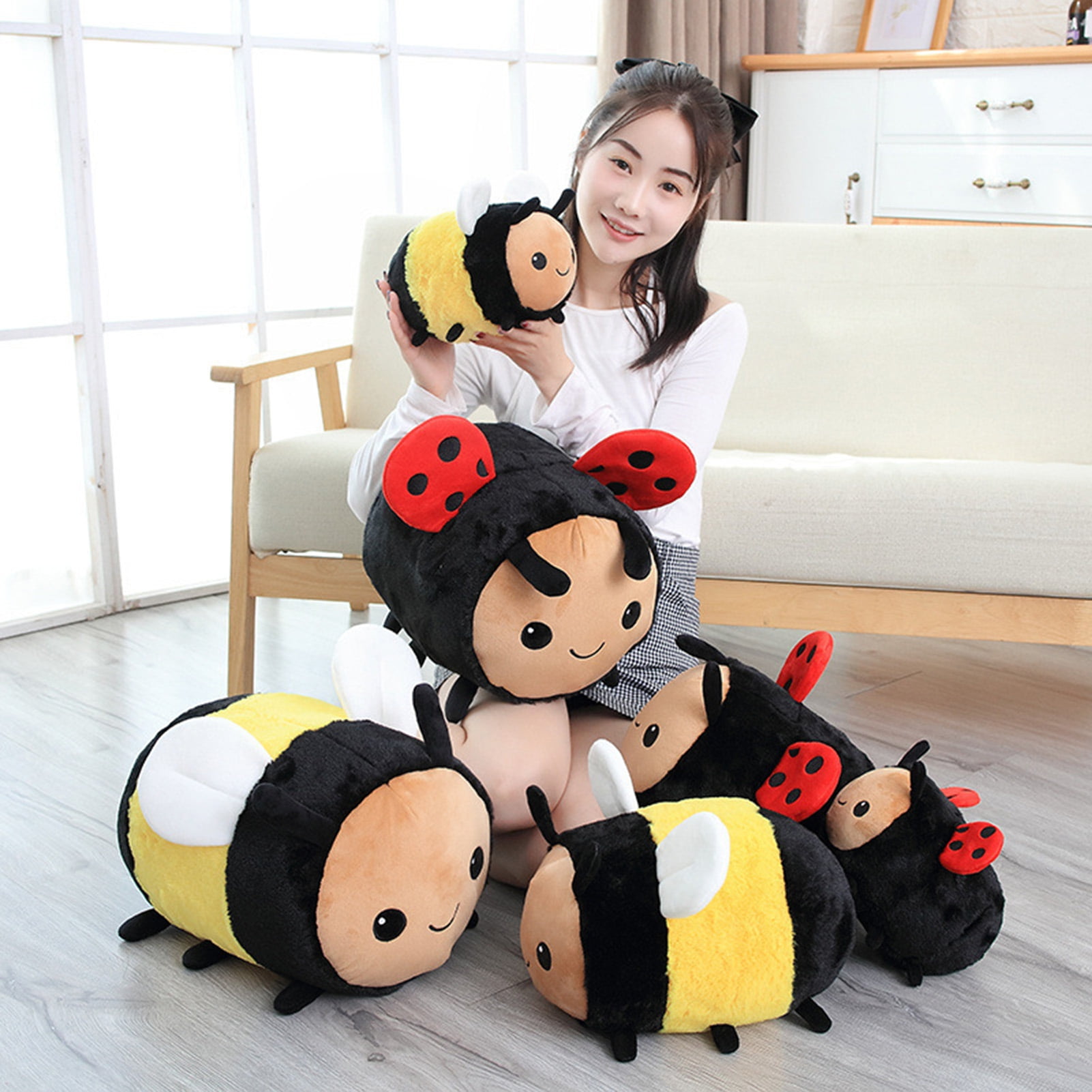 Pink Season Insect Plush Toy Soft PP Cotton Fully Filled Doll Plushie ...