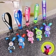 thumbnail image 1 of Pink Season Key Chain Cartoon Animal Design Multiple Use Sunset Lights Delicate Craftsmanship Bag Decor Easy-carrying PVC Dream Rabbit Key Holder Car Decor, 1 of 8