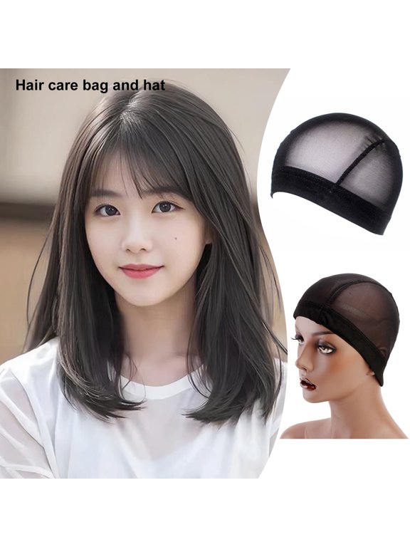 Men Baotou Hat Elastic Anti-slip Regular Fit Solid Color Haircut Protection Soft Dome Stretchable Weaving Cap Breathable Mesh Net Hairnet Headwear