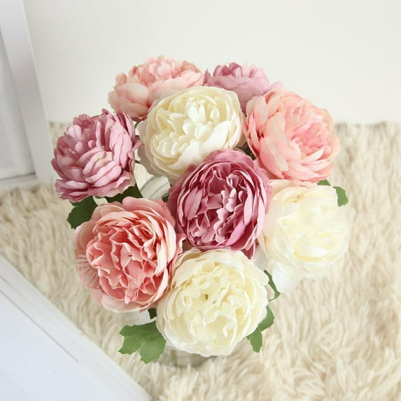 Pink Season Simulated Tea Rose Not Wither Non-fading No Watering Weather-resistant Easy to Care Vivid 29cm Single-head False Tea Rose Home Decor