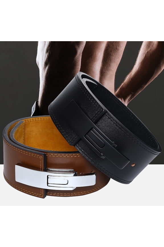 Sports Waist Belt Adjustable Thick Cowhide Bodybuilding Solid Color Protect Waist Powerlifting Barbell Fitness Belt Fitness Supplies