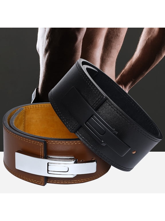 Sports Waist Belt Adjustable Thick Cowhide Bodybuilding Solid Color Protect Waist Powerlifting Barbell Fitness Belt Fitness Supplies