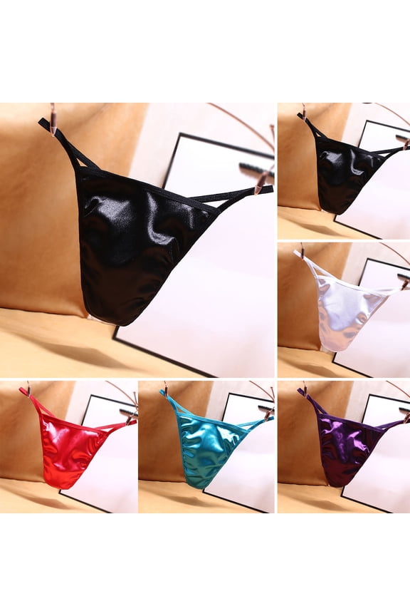 U Convex Low Rise Solid Color Men Thong U Convex Open Hip G-strings Underwear Inside Wear