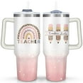 thumbnail image 1 of Pink Sequin Gradient Pencil 40 Oz Tumbler with Handle Lid and Straw, Stainless Steel Double Walled Vacuum Insulated Cup, Cute Birthday Gifts Tumbler for Women Men Friends, 1 of 7
