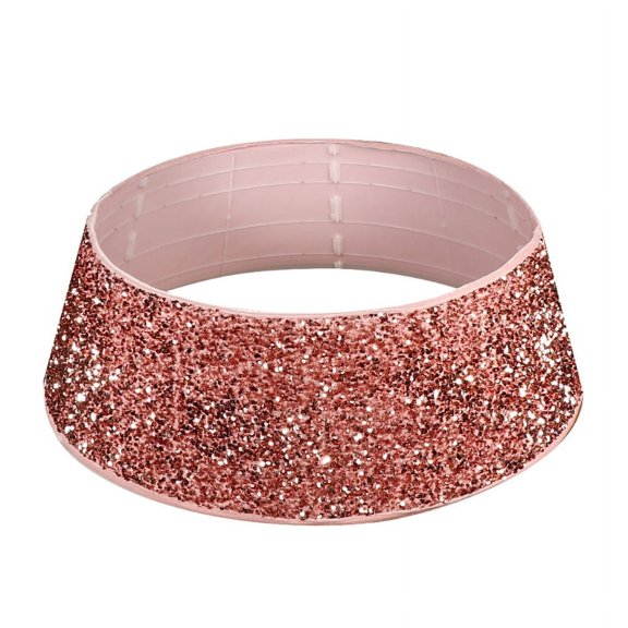 Pink Sequins Glitter Christmas Tree Collar Tree Skirt Stand Cover Party Decor