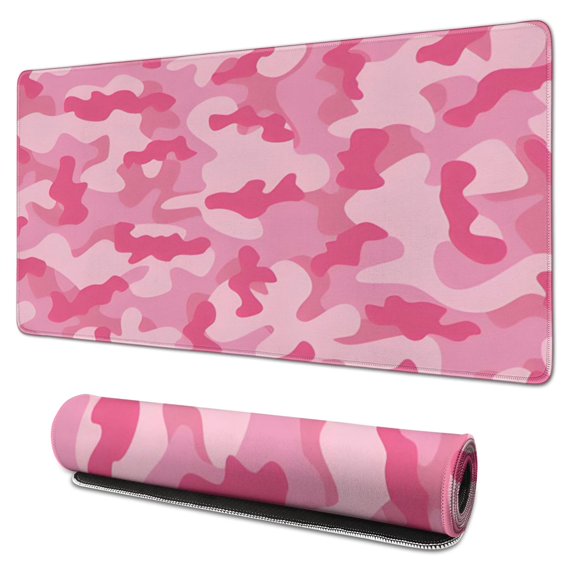 Pink Series Camouflage pad Mousewaterproof,rubber+multispandexno Slip the Camouflage Seriesgaming Mouse PadDesk Pad for Office Home Game 31.5x15.7inches