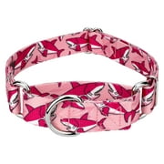 Country Brook Petz® Pink Sharks Martingale Dog Collar, Large