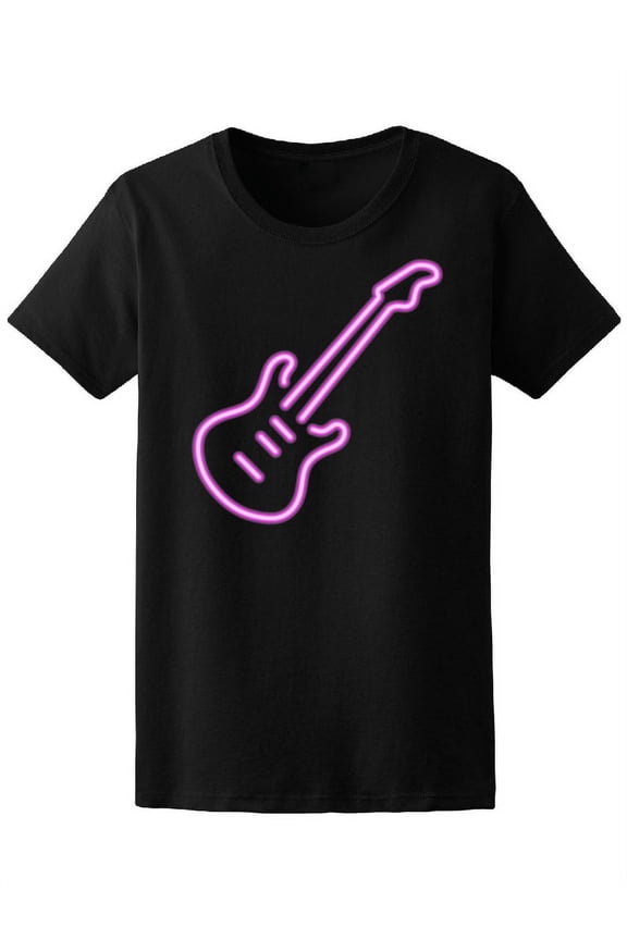 Pink Sharp Electric Guitar T-Shirt Women -Image by Shutterstock, Female Medium