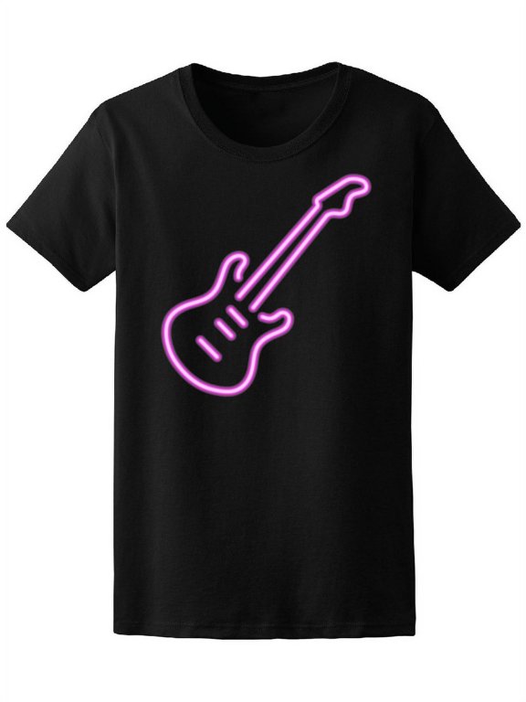Pink Sharp Electric Guitar T-Shirt Women -Image by Shutterstock, Female Small