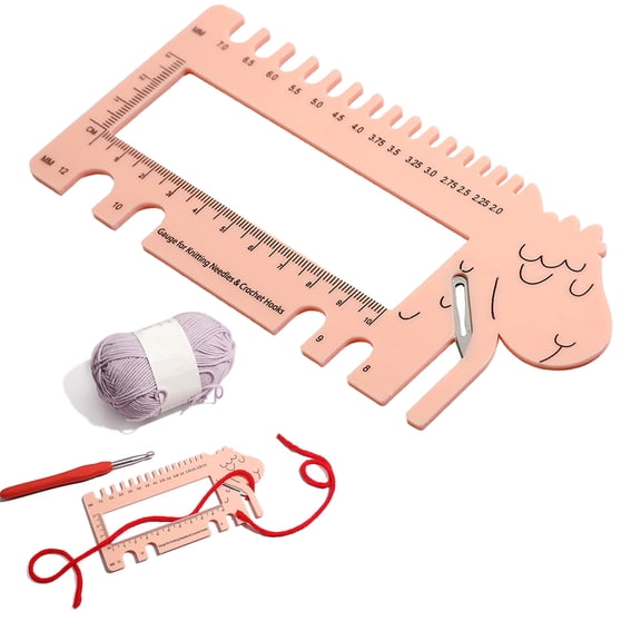 Pink Sheep Head Gauge Ruler, Cute Animal Sewing Gauge, Measuring Tool for Sewing, Quilting & DIY Crafts
