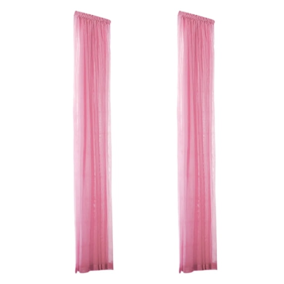Pink Sheer Curtains 2 Panels Set, Light Filtering Sheer Window Curtains, Ideal for Living Room Bedroom Kids Nursery, Semi Sheer Privacy Curtains, Lightweight Drapes for Home