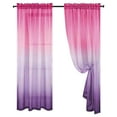 thumbnail image 1 of Pink Sheer Curtains 2 Panels, Sheer Bedroom Curtains, 84 in Length, Gradient Ombre, Rod Pocket, Window Treatments, 2 Pc, Home Living Space Accents, 1 of 8