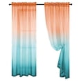 thumbnail image 1 of Pink Sheer Curtains 2 Panels, Sheer Window Curtains, Blue Living Room Decor, Light Filtering, Rod Pocket, Warm Cool Gradient, 84 In, 2 Panels, 1 of 7