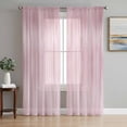 thumbnail image 1 of Pink Sheer Curtains 84 Inch Length 2 Panels Set, Modern Abstract Art Ombre Striped Voile Window Treatment Rod Pocket Curtains Sheers Drapes for Bedroom/Living Room/Kitchen 52"x84"x2, 1 of 7