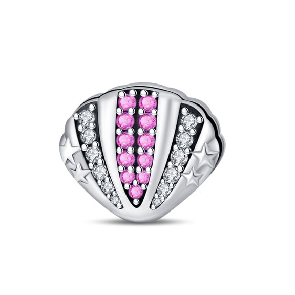 Pink Shell Charm, Compatible with Most Bracelet, Charm for Bracelet