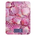 thumbnail image 1 of Pink Shells Food Scale Digital Kitchen Scale Waterproof Tempered Glass Tare Function 11 lb for Baking Cooking Meal Prep, 1 of 7