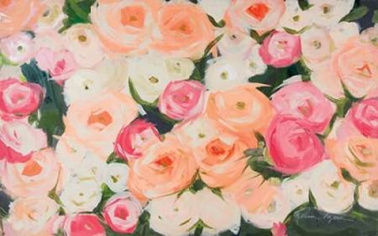 Pink Sherbet Flowers Canvas Art - Melissa Lyons (24 x 36)