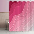 thumbnail image 1 of Pink Shower Curtain, Pink White Ombre Aqua Beach Waves Abstract Ocean Modern Bathroom Curtain Home Decor Waterproof Fabric Machine Washable with 12 PCS Hooks,72" Wx72 L, 1 of 6