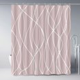 thumbnail image 1 of Pink Shower Curtain for Bathroom with Hooks Shower Curtain Set,White Stripe Bath Curtains Decorative Shower Curtains Water Repellent Washable, 72x72, 1 of 6