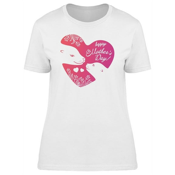 Pink Silhouette And Mothers Day T-Shirt Women -Image by Shutterstock, Female Medium