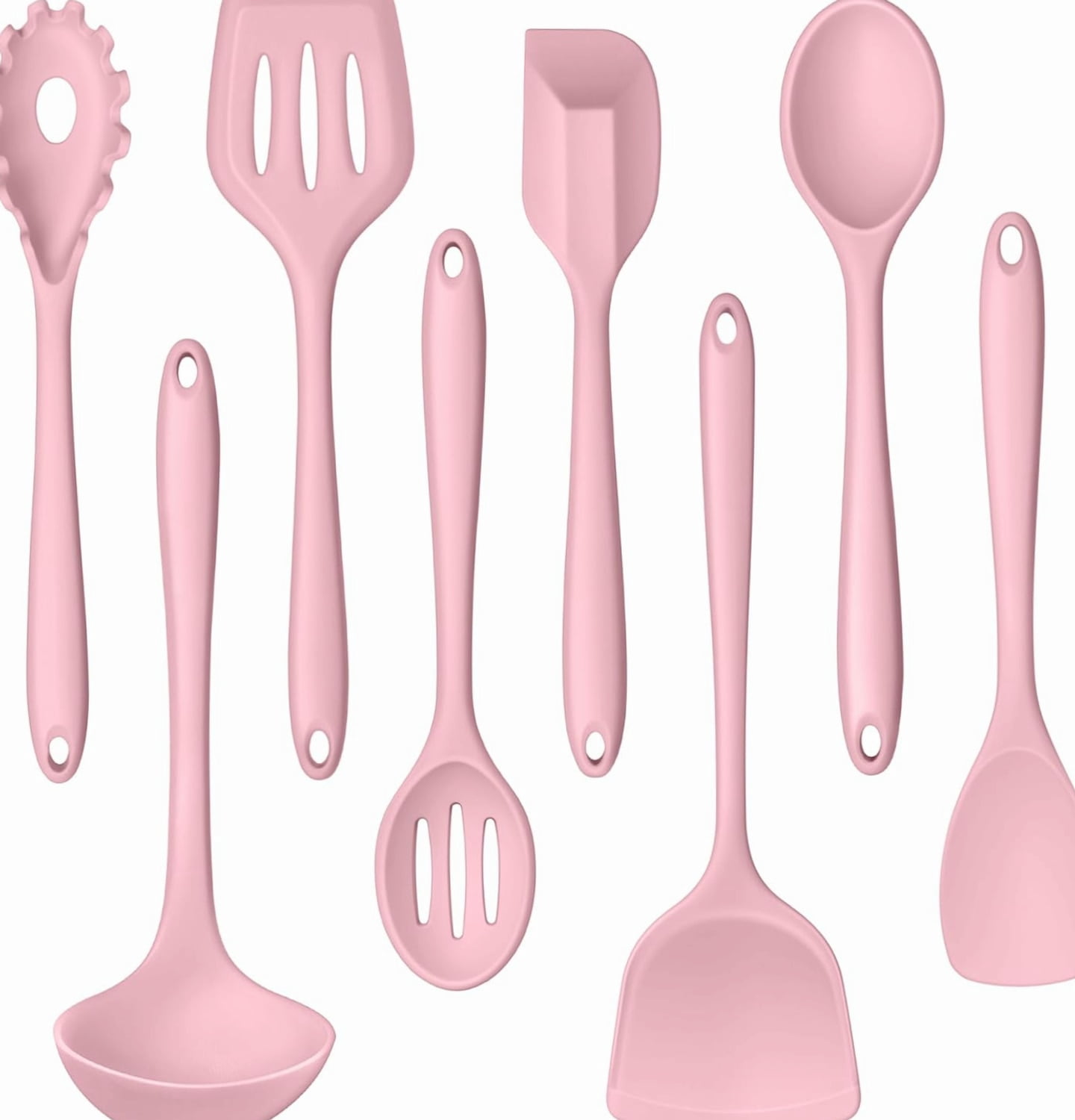 Pink Silicone Cooking Utensils Set of 8 Pink - Walmart.com