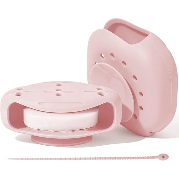 Pink Silicone Shower Diffuser Steam Tray with Suction Cup & Hanging ...