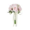 thumbnail image 1 of Pink Silk Wedding Bouquet Artificial Bridal Bouquet Boho Wedding Photography Props Fake Flowers Handheld Bouquet, 1 of 6