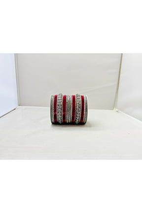 Pink & Silver Bangles