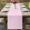 thumbnail image 1 of Pink Simple Background Table Runner 90 Inches Long,Kitchen Dining Tablerunners Pure Color Monochrome Linen Table Runners Dresser Scarves for Home Dinner Wedding Holiday Party Decor, 1 of 9