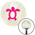 thumbnail image 1 of Pink Simple Turtle Clear Metal Flake Shift Knob with M16 x 1.5 Insert Shifter Auto, 1 of 1