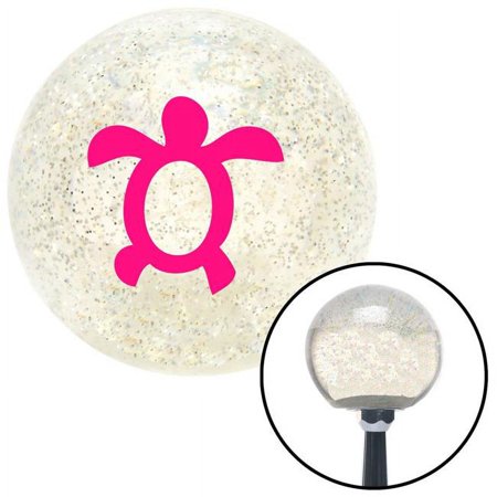 Pink Simple Turtle Clear Metal Flake Shift Knob with M16 x 1.5 Insert Shifter Auto