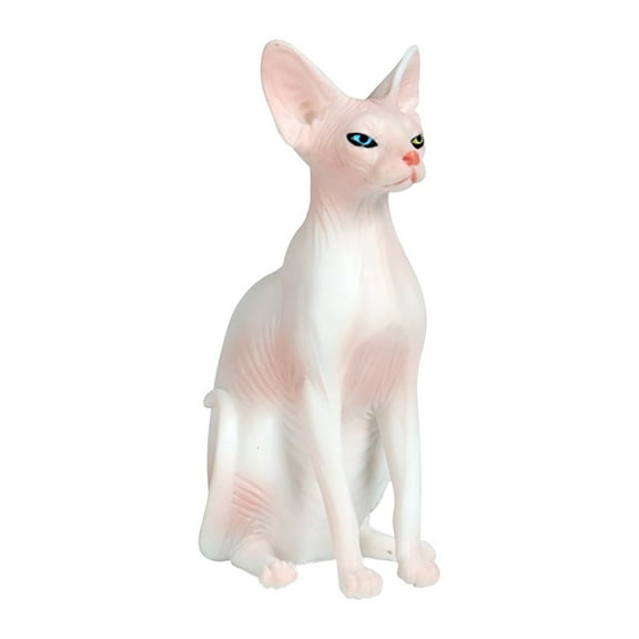 Pink Simulation Hairless Cat Pet Animal Model Figure Toy Kids Educational Collectible Fun Play