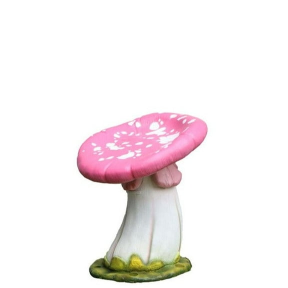 Pink Single Mushroom Stool Over Sized Statue