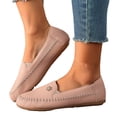 thumbnail image 1 of Soft Leather Loafers for Women Business Casual Shoes Comfortable Lightweight Penny Loafers Slip On Work Flats Pink Size 9, 1 of 7