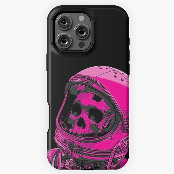 Pink Skeleton Astronaut Phone Case for iPhone 16 15 14 13 12 11 Pro Max M5903555
