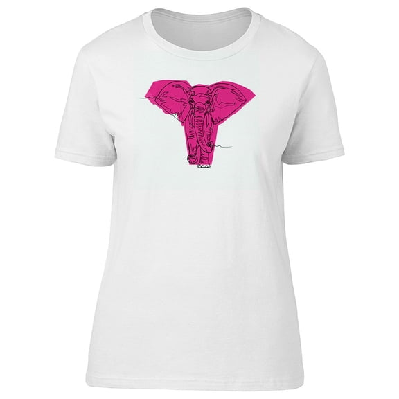Pink Sketch Of An Elephant T-Shirt Men -Image by Shutterstock, Male 3X-Large