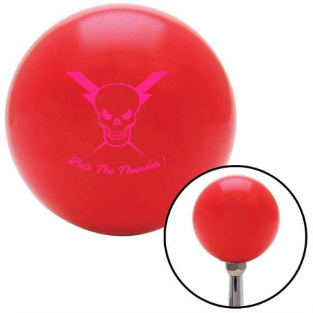 Pink Skull 6 Red Shift Knob with M16 x 1.5 Insert Shifter Auto Manual Custom Brody