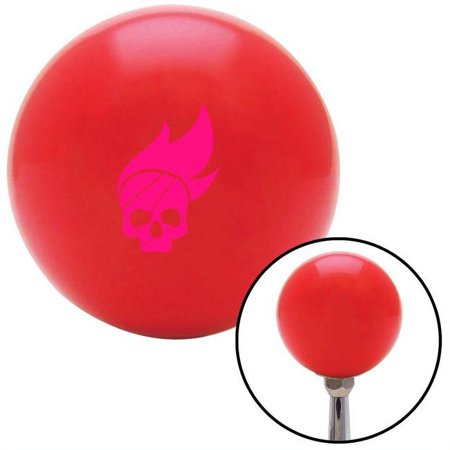 Pink Skull Flame Red Shift Knob with M16 x 1.5 Insert Shifter Auto Manual Custom