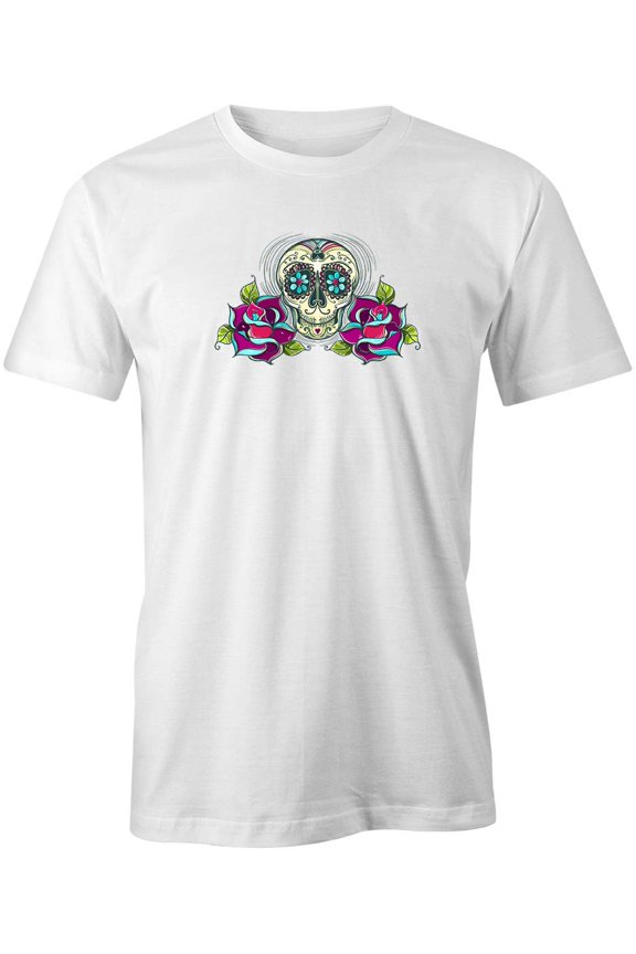 Pink Skull T-Shirt | Cool Skull White Tee Gift