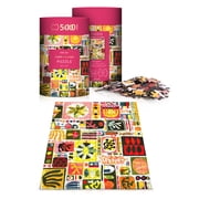 Paper Collage Pink Sky Puzzle 500 Piece Cylinder Tube Gift Jigsaw Puzzle