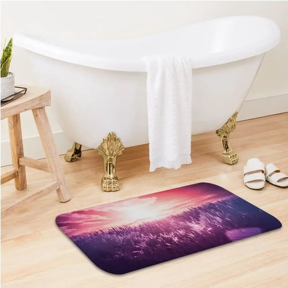 Pink Sky Bath Mat Non-Slip Laundry Room Mat Laundry Decor Balcony Child Living Room Alfombra