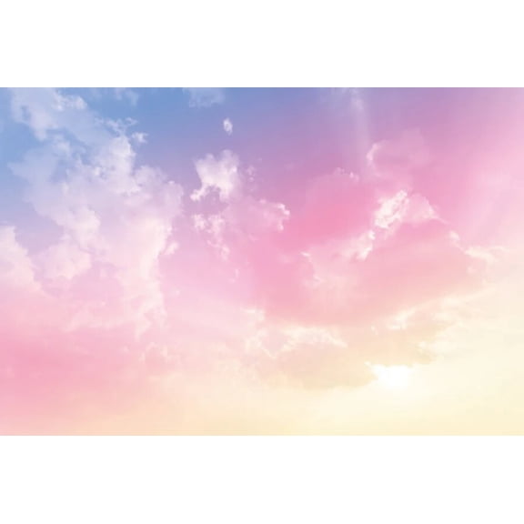 Pink Sky Clouds Room Decoration Background Birthday Portrait Customization Photographic Photo Backdrop For Photo Studio