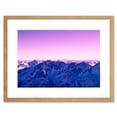 thumbnail image 1 of Pink Sky Snowy Mountain Framed Wall Art Print, 1 of 5