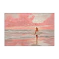 thumbnail image 1 of Pink Sky Surfer Canvas Wall Art, design by LSR Design Studio, 1 of 8