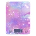 thumbnail image 1 of Pink Sky with Stars Food Scale Digital Kitchen Scale Waterproof Tempered Glass Tare Function 11 lb for Baking Cooking Meal Prep, 1 of 7
